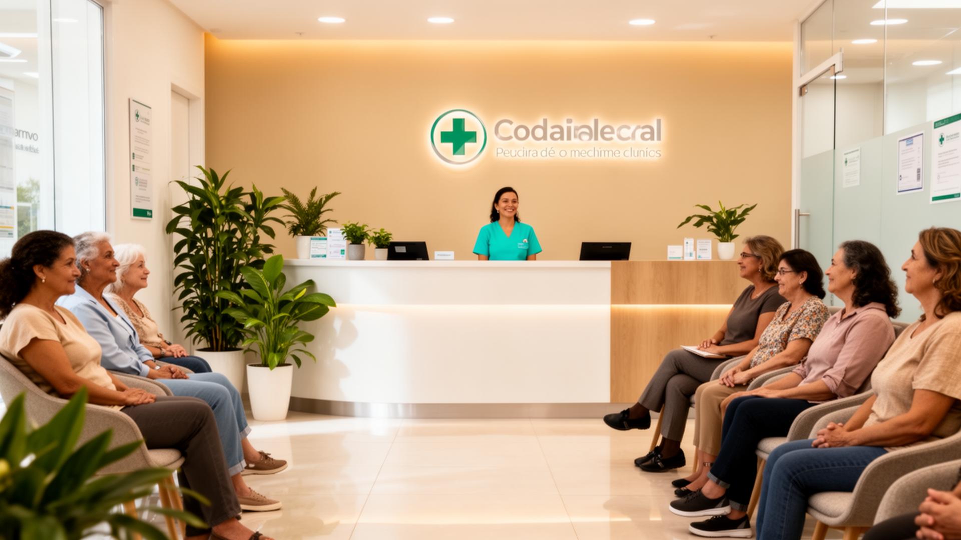 Recepção das Clínicas Righi, ampla e acolhedora